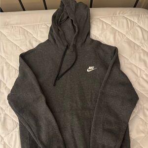 Nike Charcoal Hoodie with White Logo